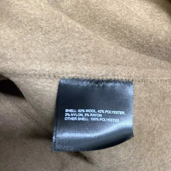 NEW TAHARI Women's Coat Ella Belted Wool Blend Size M Camel - Picture 4 of 7